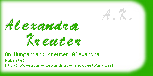 alexandra kreuter business card